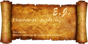 Eberhardt Jolán névjegykártya